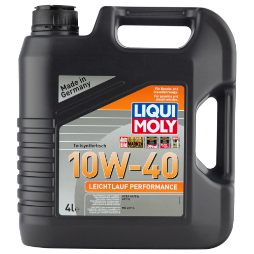 8998 LiquiMoly П/с. мот.масло Leichtlauf Performance 10W-40 SL A3/B3 (4л) - 4 л