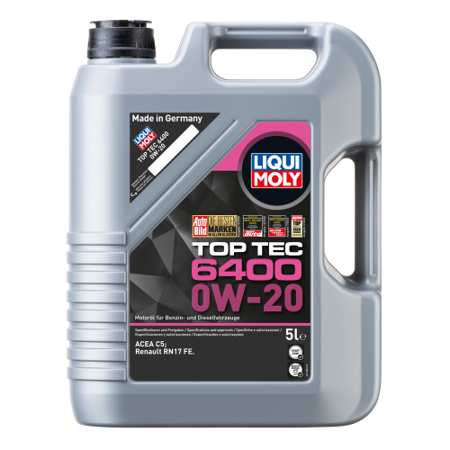 21585 LiquiMoly НС-синт. мот.масло Top Tec 6400 0W-20 C5 (5л) - 5 л