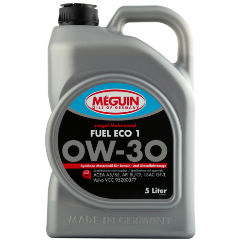 33039 Meguin НС-синт. мот.масло Megol Motorenoel Fuel Eco 1 0W-30 CF/SL A5/B5 GF-3 (5л) - 5 л 33039 Meguin НС-синт. мот.масло Megol Motorenoel Fuel Eco 1 0W-30 CF/SL A5/B5 GF-3 (5л) - 5 л