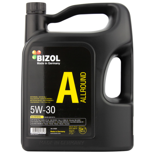 81331 BIZOL НС-синт. мот.масло Allround 5W-30 SP/SN Plus GF-6A (5л) - 5 л