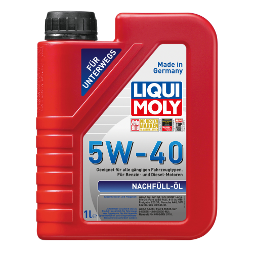 8027 LiquiMoly НС-синт. мот.масло Nachfull Oil 5W-40 CF/SN C3 (1л) - 1 л