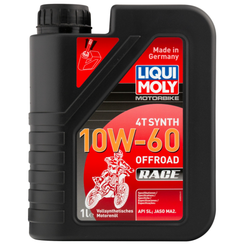 3053 LiquiMoly Синт-ое мот.масло д/4-т.мотоц. Motorbike 4T Synth Offroad Race 10W-60 SN Plus MA2 (1л) - 1 л