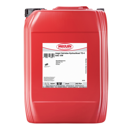 6341 Meguin Мин. тр.-гидр.масло Megol Getriebe-Hydraulikoel TO-4 SAE 10W (20л) - 20 л