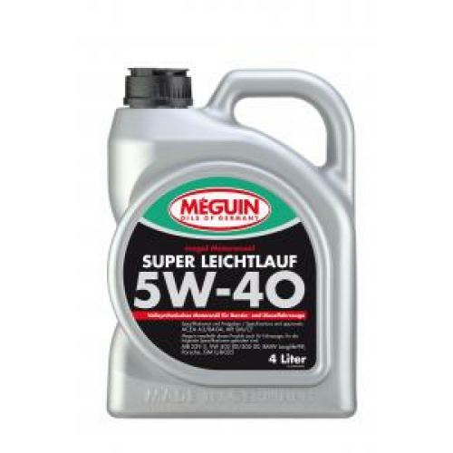 4355 Meguin Синт. мот.масло Megol Motorenoel Super Leichtlauf 5W-40 CF/SN A3/B4 (4л) - 4 л 4355 Meguin Синт. мот.масло Megol Motorenoel Super Leichtlauf 5W-40 CF/SN A3/B4 (4л) - 4 л