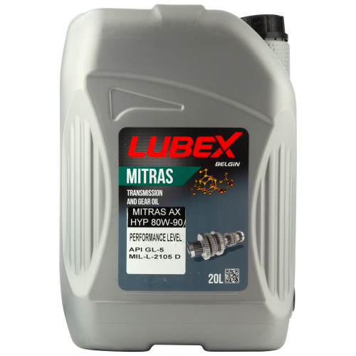 L020-0882-0020 LUBEX Мин. тр.масло MITRAS AX HYP  80W-90 GL-5 (20л) - 20 л