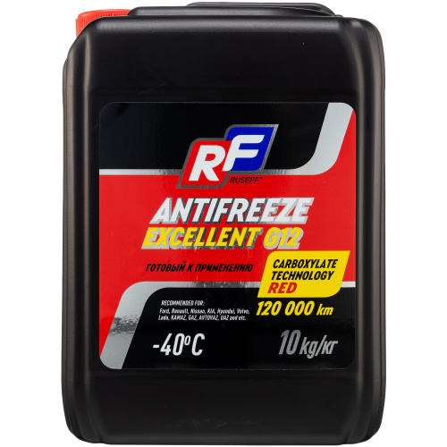 17358N RUSEFF Антифриз ANTIFREEZE EXCELLENT G12 40 (10кг) - 10 кг 17358N RUSEFF Антифриз ANTIFREEZE EXCELLENT G12 40 (10кг) - 10 кг