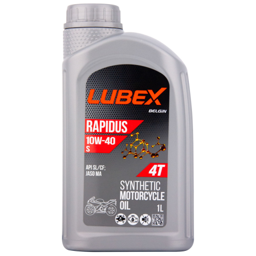 Синтетическое моторное масло для 4-тактных мотоциклов RAPIDUS S 10W-40 - 1 л