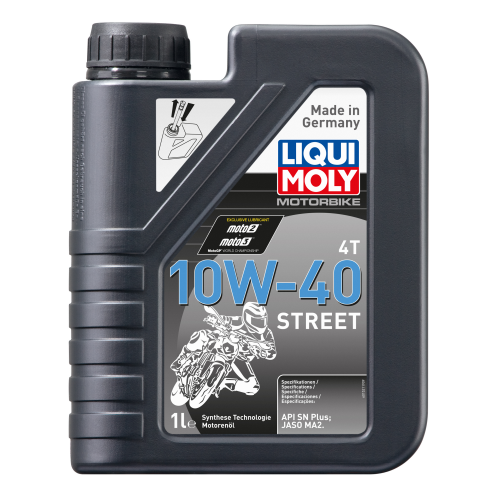 7609 LiquiMoly НС-синт. мот.масло д/4-т.мотоц. Motorbike 4T Street 10W-40 SN Plus MA2 (1л) - 1 л 7609 LiquiMoly НС-синт. мот.масло д/4-т.мотоц. Motorbike 4T Street 10W-40 SN Plus MA2 (1л) - 1 л