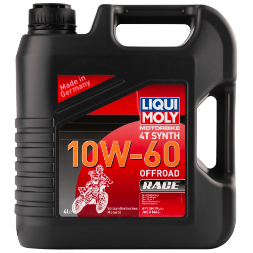 3054 LiquiMoly Синт-ое мот.масло д/4-т.мотоц. Motorbike 4T Synth Offroad Race 10W-60 SN Plus MA2 (4л) - 4 л