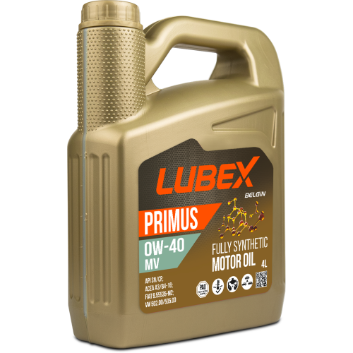 L034-1621-0404 LUBEX Синт-ое мот.масло PRIMUS MV 0W-40 CF/SN A3/B4 (4л) - 4 л