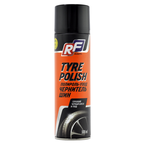 11365N RUSEFF Полироль-уход ЧЕРНИТЕЛЬ ШИН, 500 мл (аэрозоль/баллон 650 мл) - 0,5 л