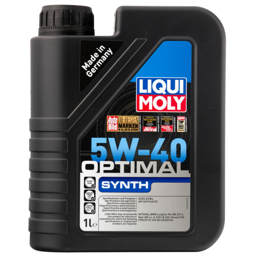 3925 LiquiMoly НС-синт. мот.масло Optimal Synth 5W-40 CF/SN A3/B4 (1л) - 1 л