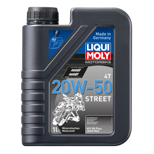 7632 LiquiMoly Мин. мот.масло д/4-т.мотоц. Motorbike 4T Street 20W-50 SN Plus MA2 (1л) - 1 л