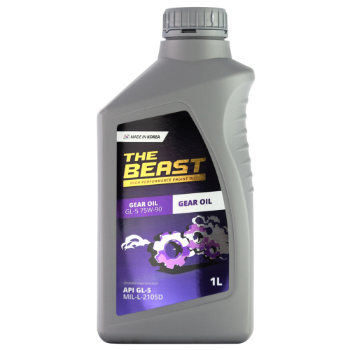 E0606L01U1 THE BEAST Синт-ое тр.масло GEAR-OIL GL-5 75W-90 (1л) - 1 л